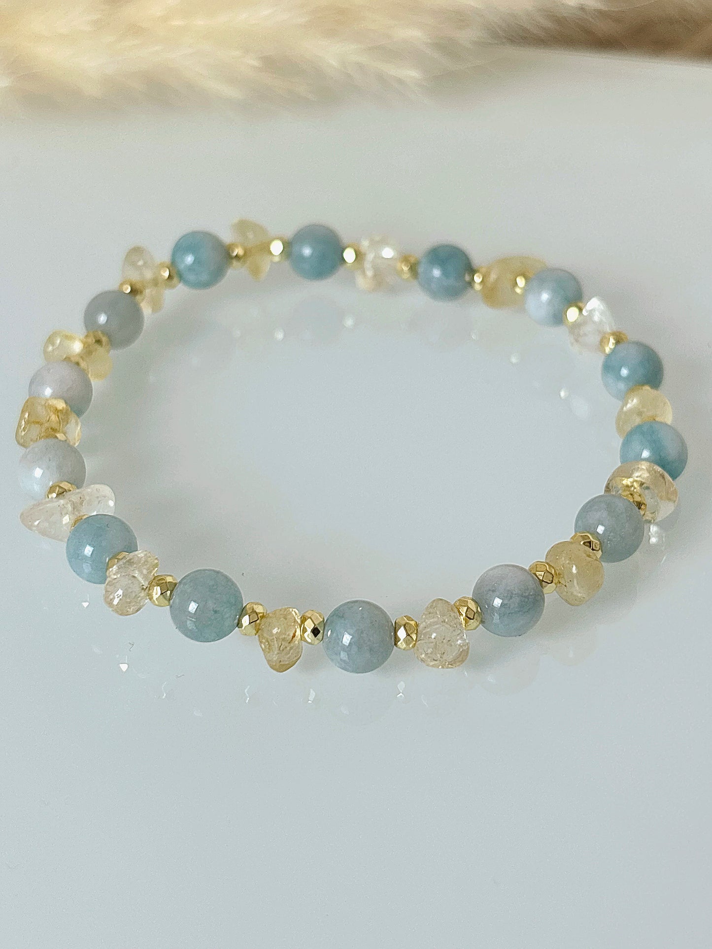 Bransoleta AQUAMARINE | CITRINE | HEMATITE