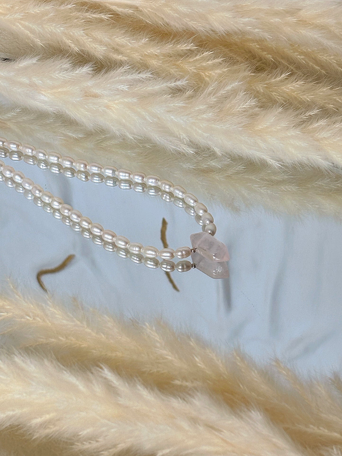 Naszyjnik PEARL | ROSE QUARTZ
