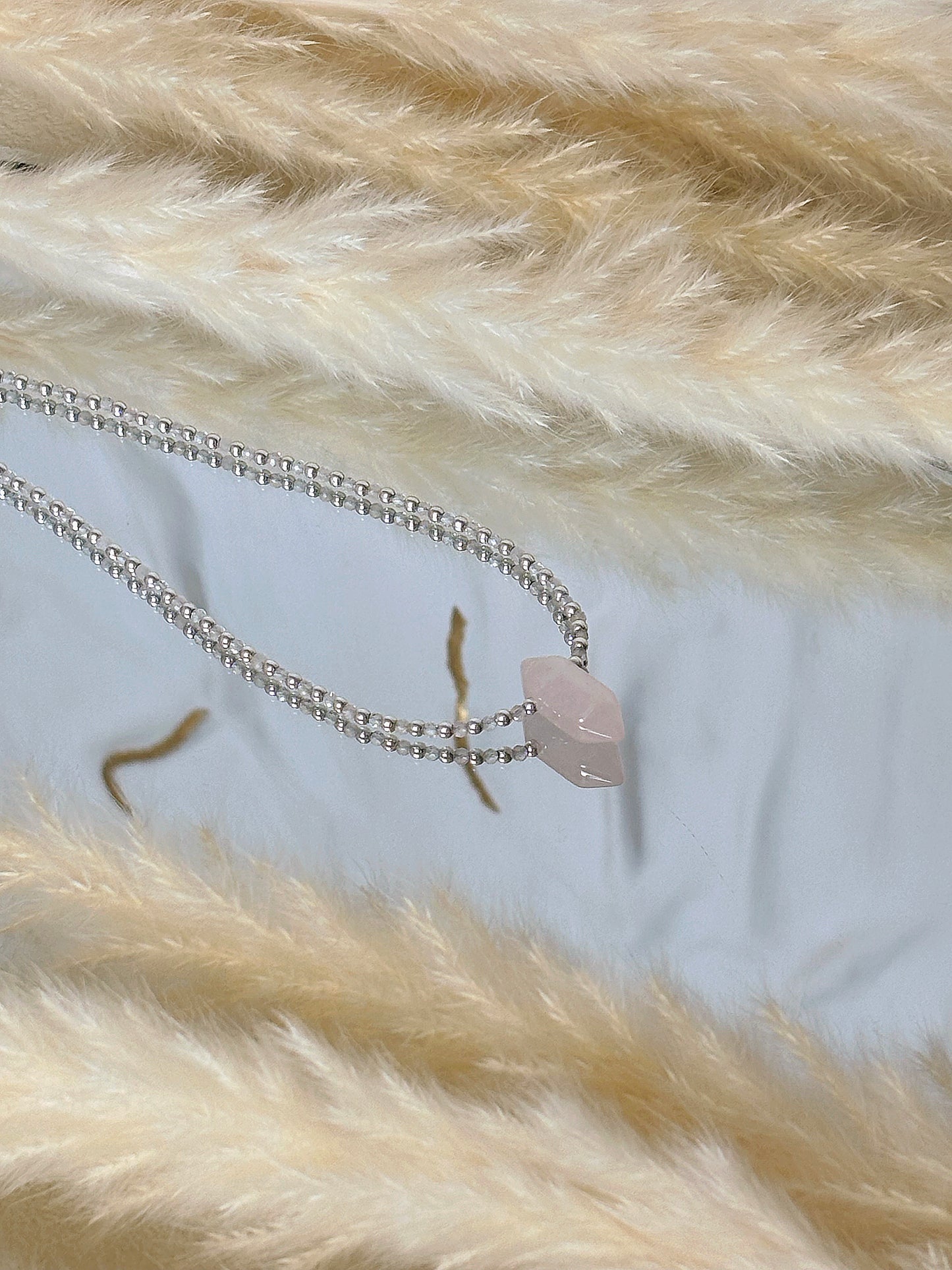 Naszyjnik ROSE QUARTZ | ROCK CRYSTAL