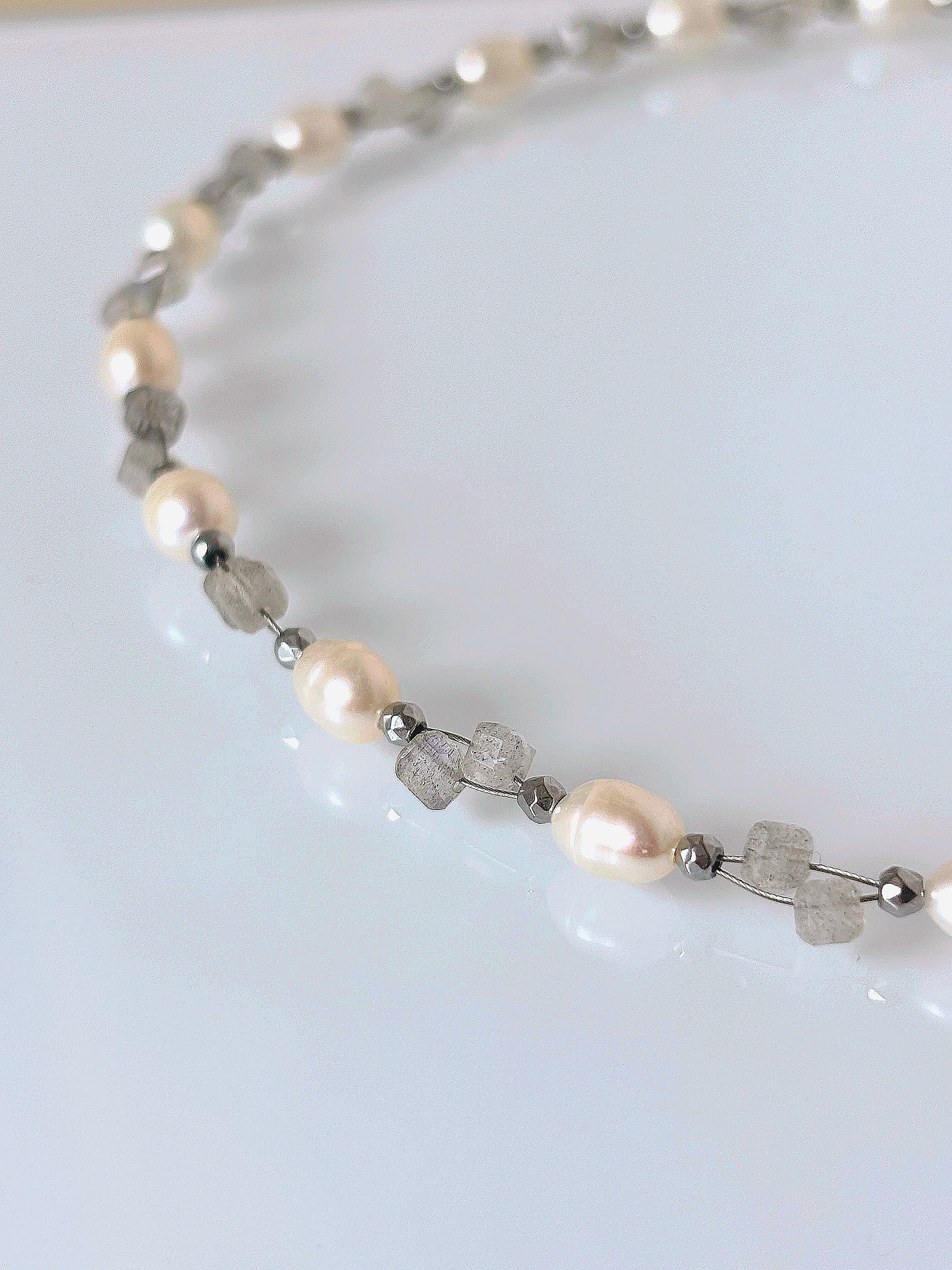 Naszyjnik LABRADORITE | PEARL