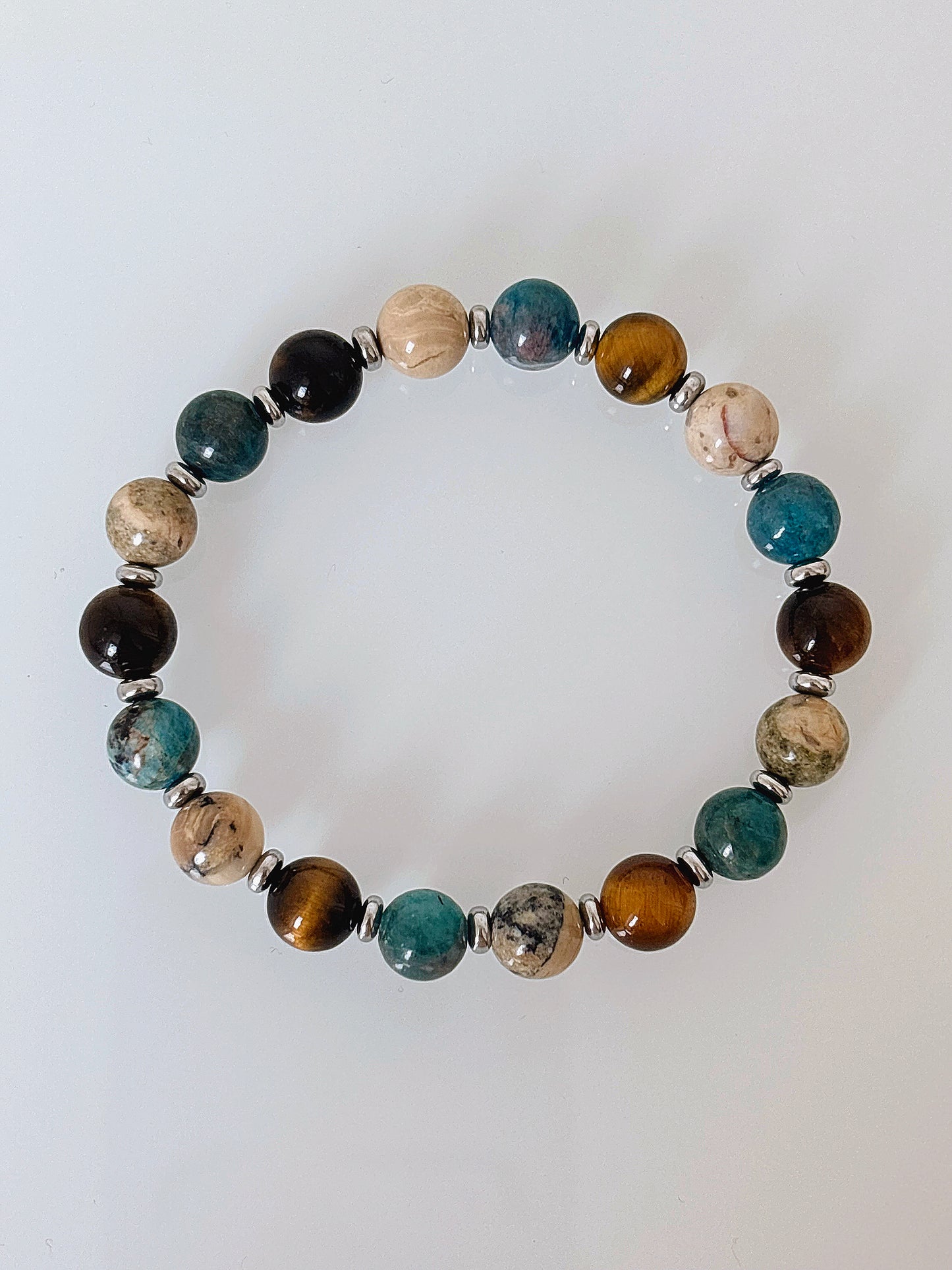 Bransoletka TIGER’S EYE | AFRICAN OPAL | APATITE
