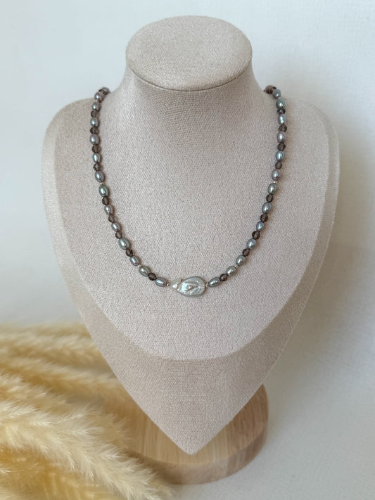 Naszyjnik SMOKY QUARTZ | PEARL