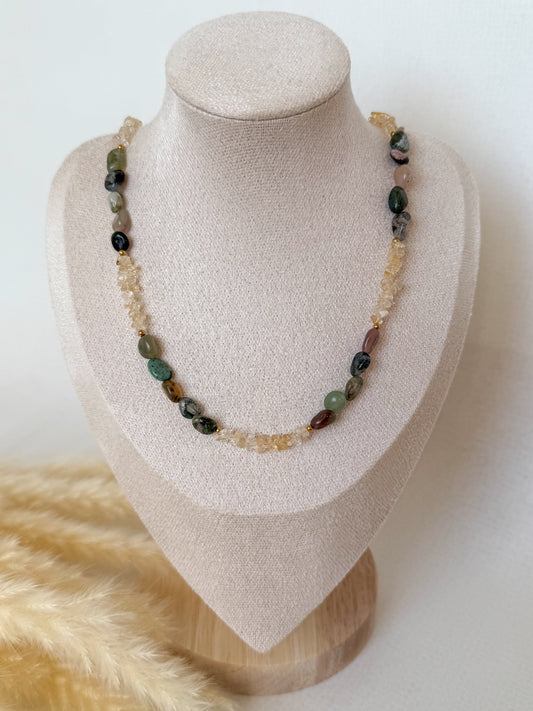 Naszyjnik INDIAN AGATE | CITRINE