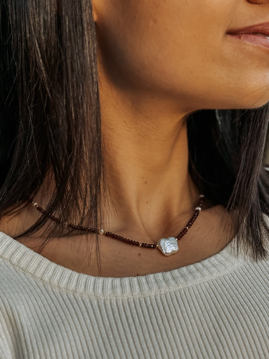Naszyjnik GARNET | BAROQUE PEARL