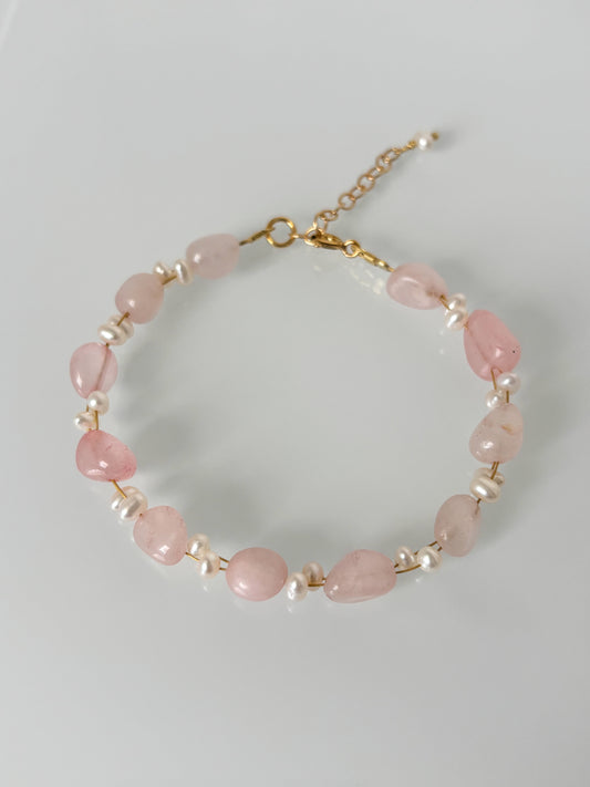 Bransoletka ROSE QUARTZ | PEARL