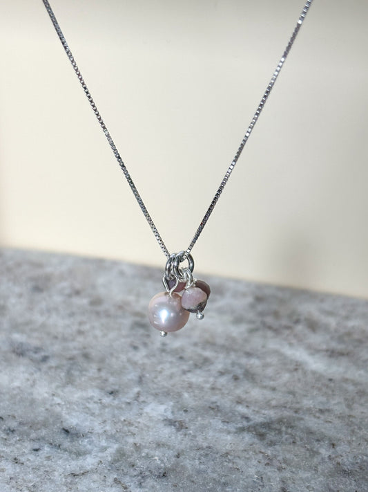 Naszyjnik PINK OPAL no.2