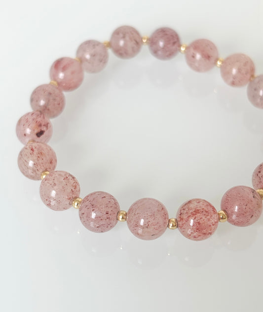 Bransoletka STRAWBERRY QUARTZ