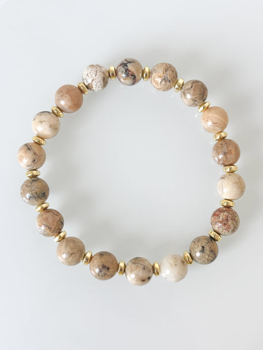 Bransoletka AFRICAN OPAL | HEMATITE