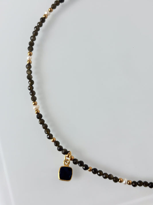 Naszyjnik GOLD SHEEN OBSIDIAN no.2