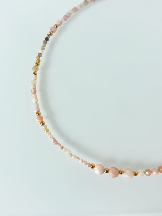 Naszyjnik PINK OPAL