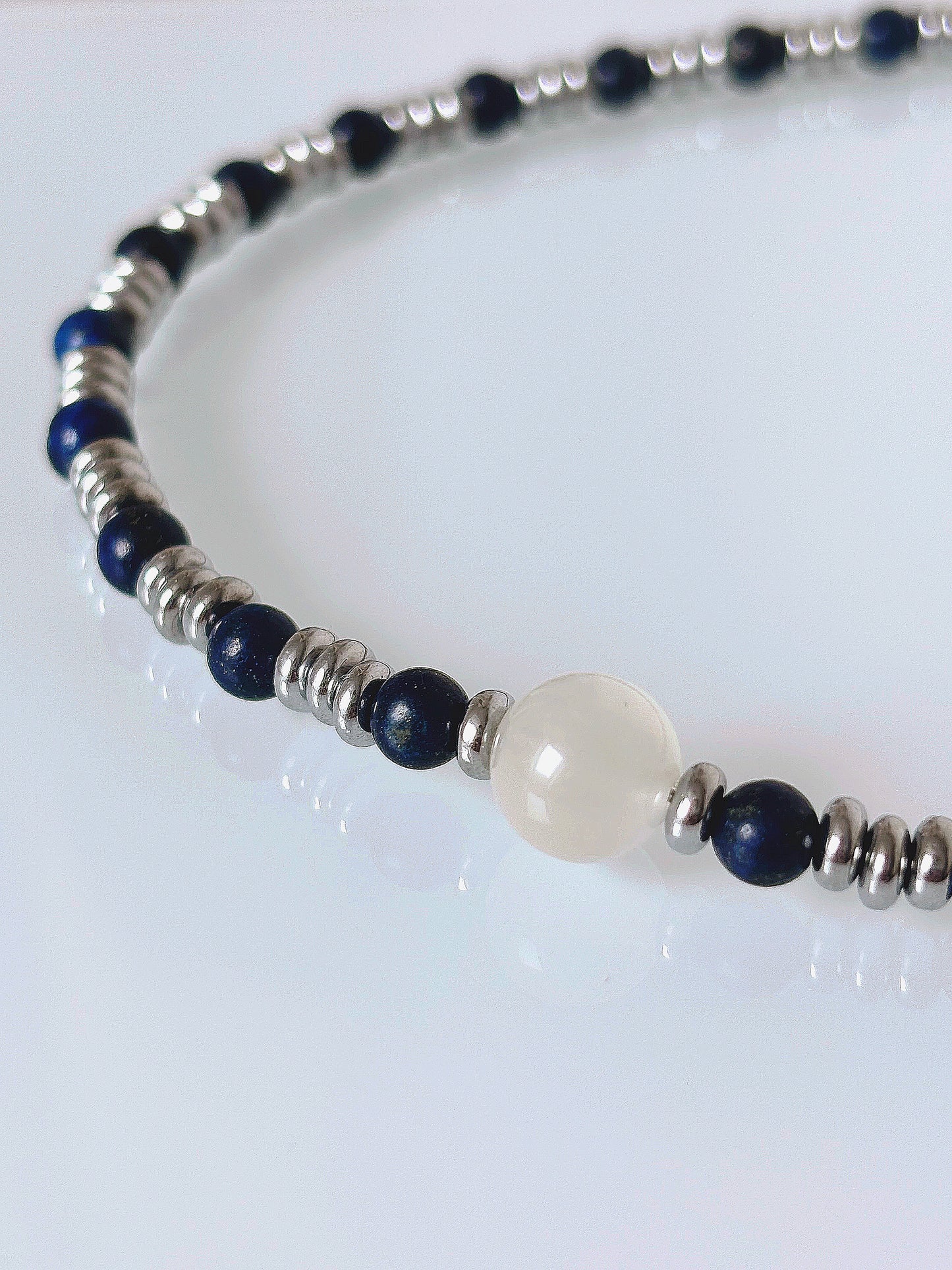 Naszyjnik LAPIS LAZULI | MOONSTONE | HEMATITE