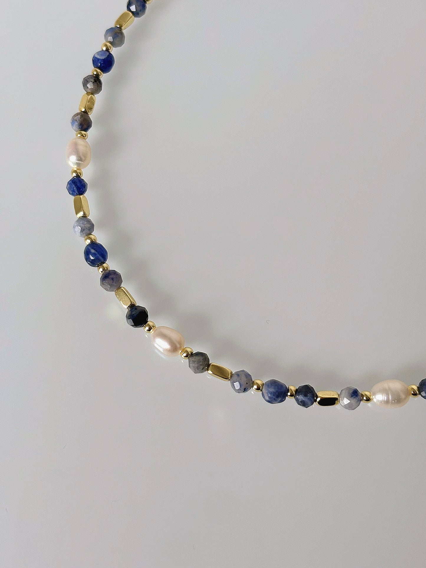 Naszyjnik SODALITE | PEARL | HEMATITE