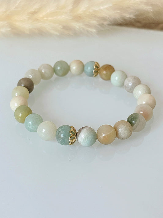 Bransoletka FLOWER AMAZONITE