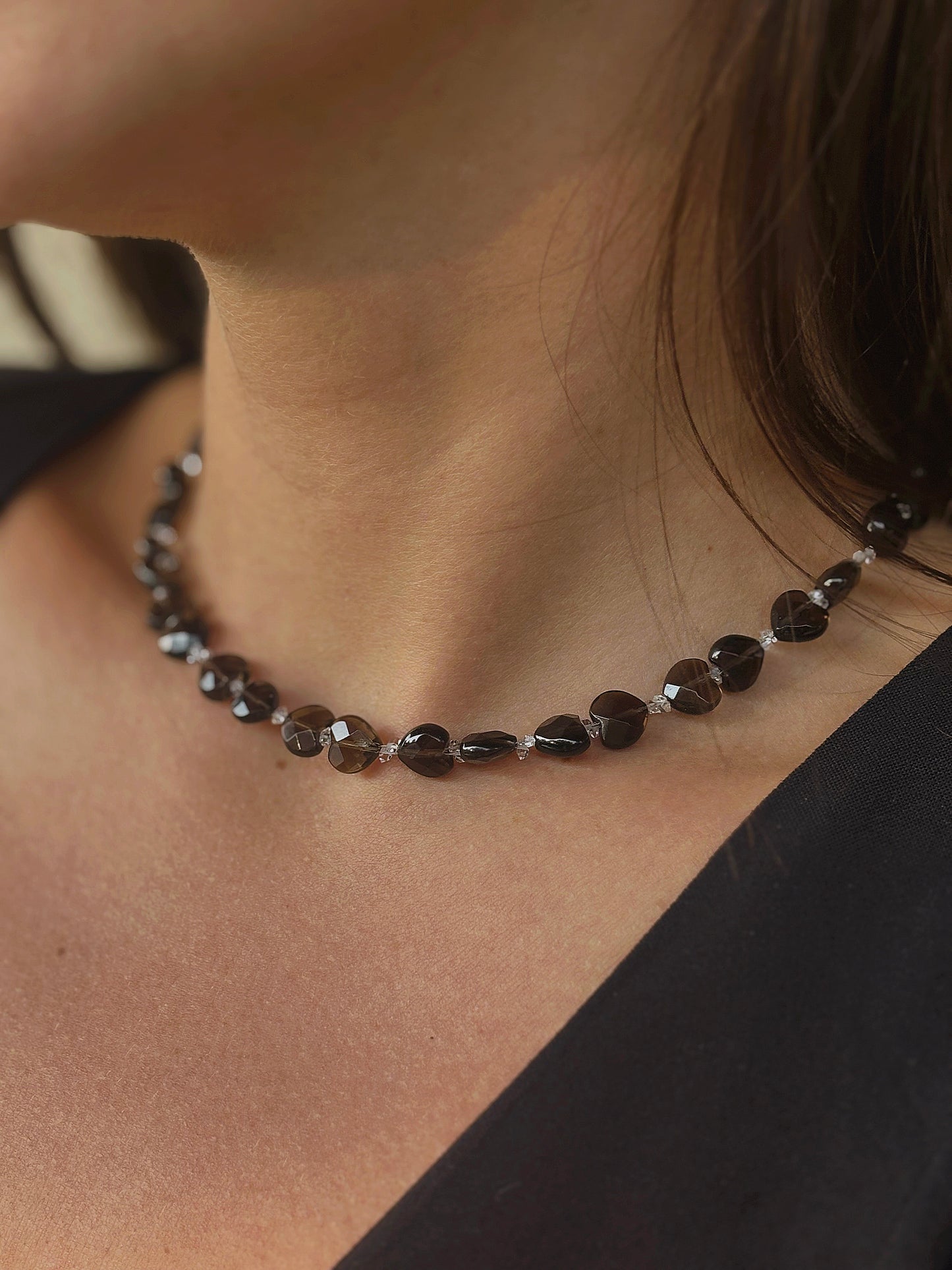 Naszyjnik SMOKY QUARTZ | HERKIMER