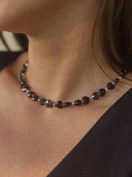 Naszyjnik SMOKY QUARTZ | HERKIMER