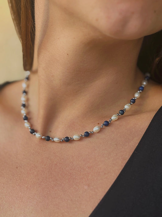 Naszyjnik LAPIS LAZULI | PEARL