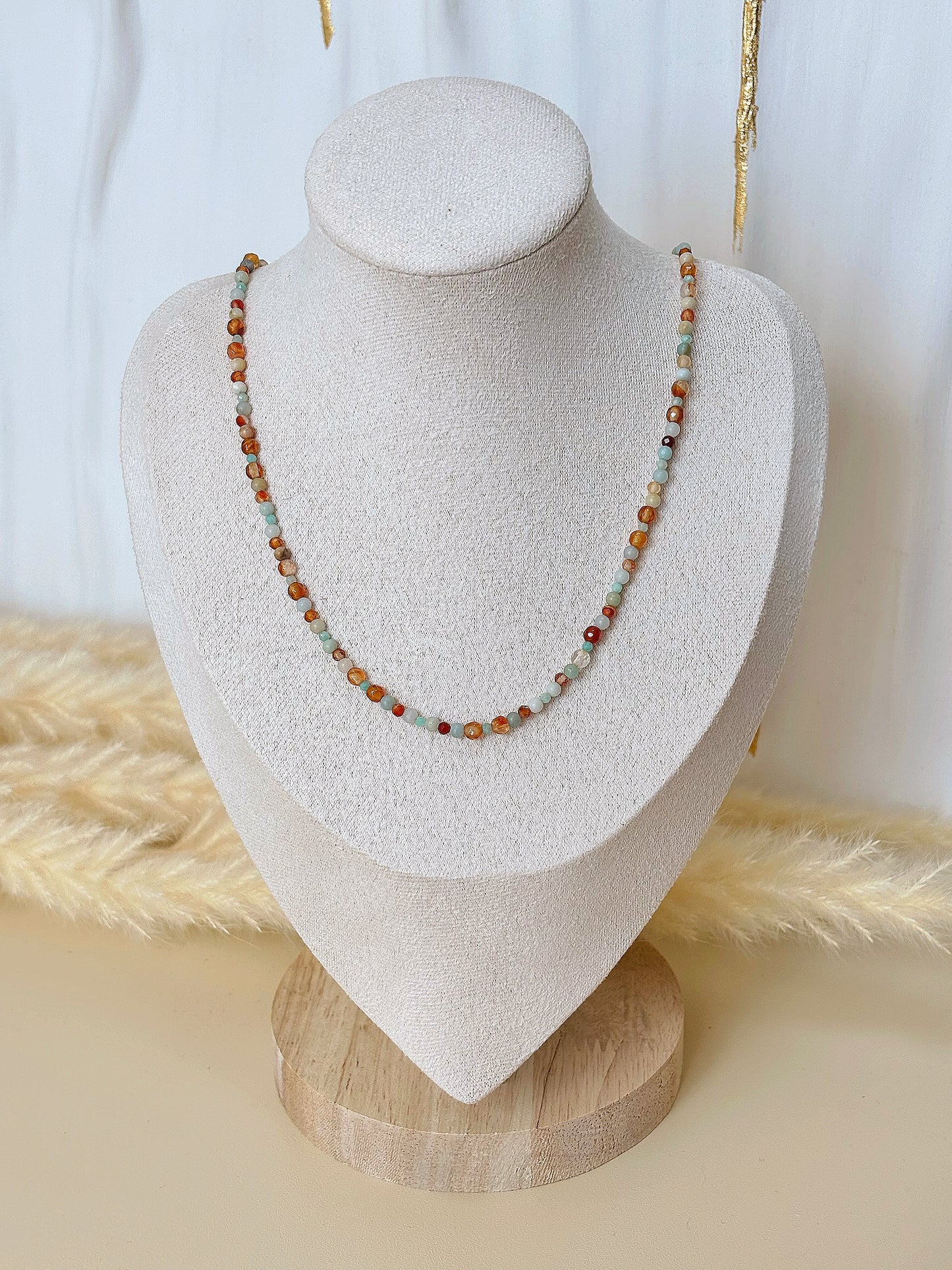 Naszyjnik AMAZONITE | CARNELIAN