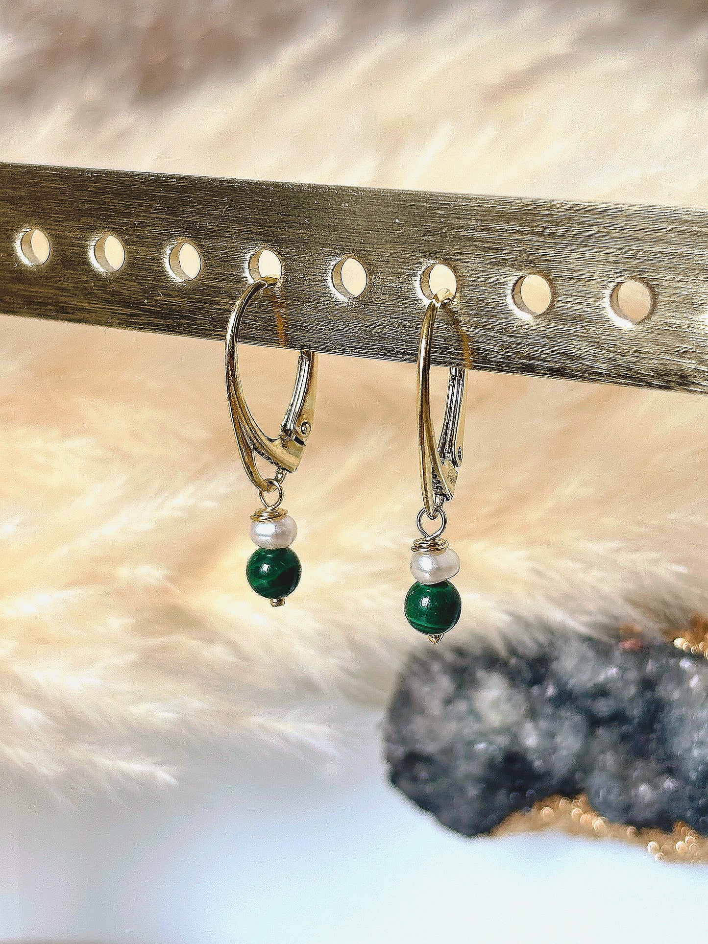 Kolczyki MALACHITE | PEARL