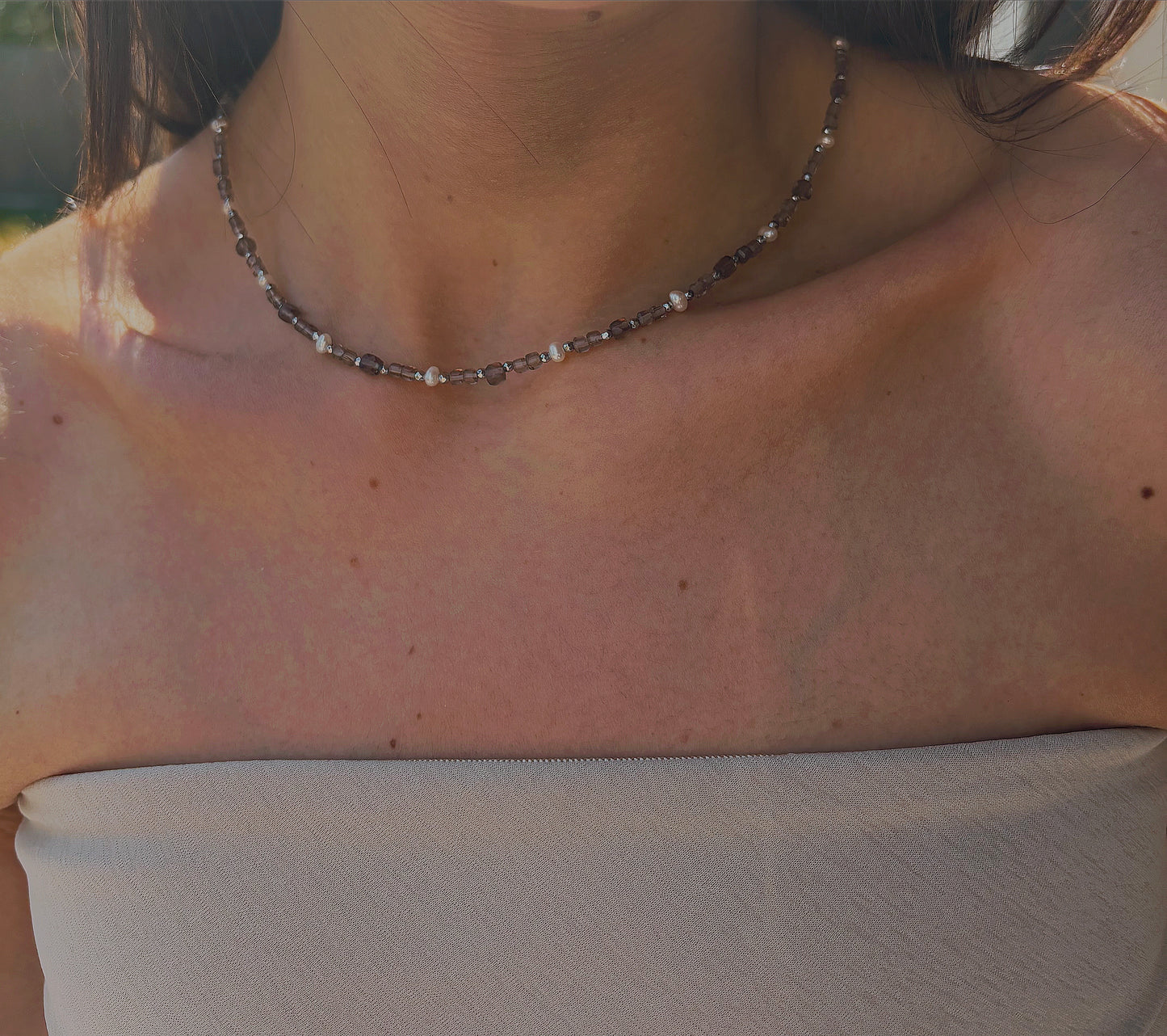 Naszyjnik SMOKY QUARTZ | PEARL