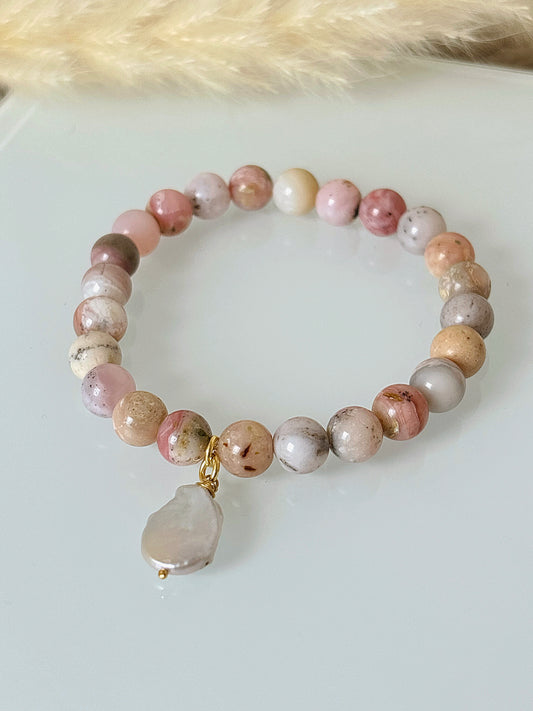 Bransoletka PINK OPAL | PEARL