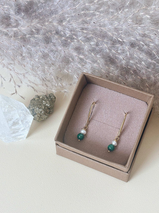 Kolczyki MALACHITE | PEARL