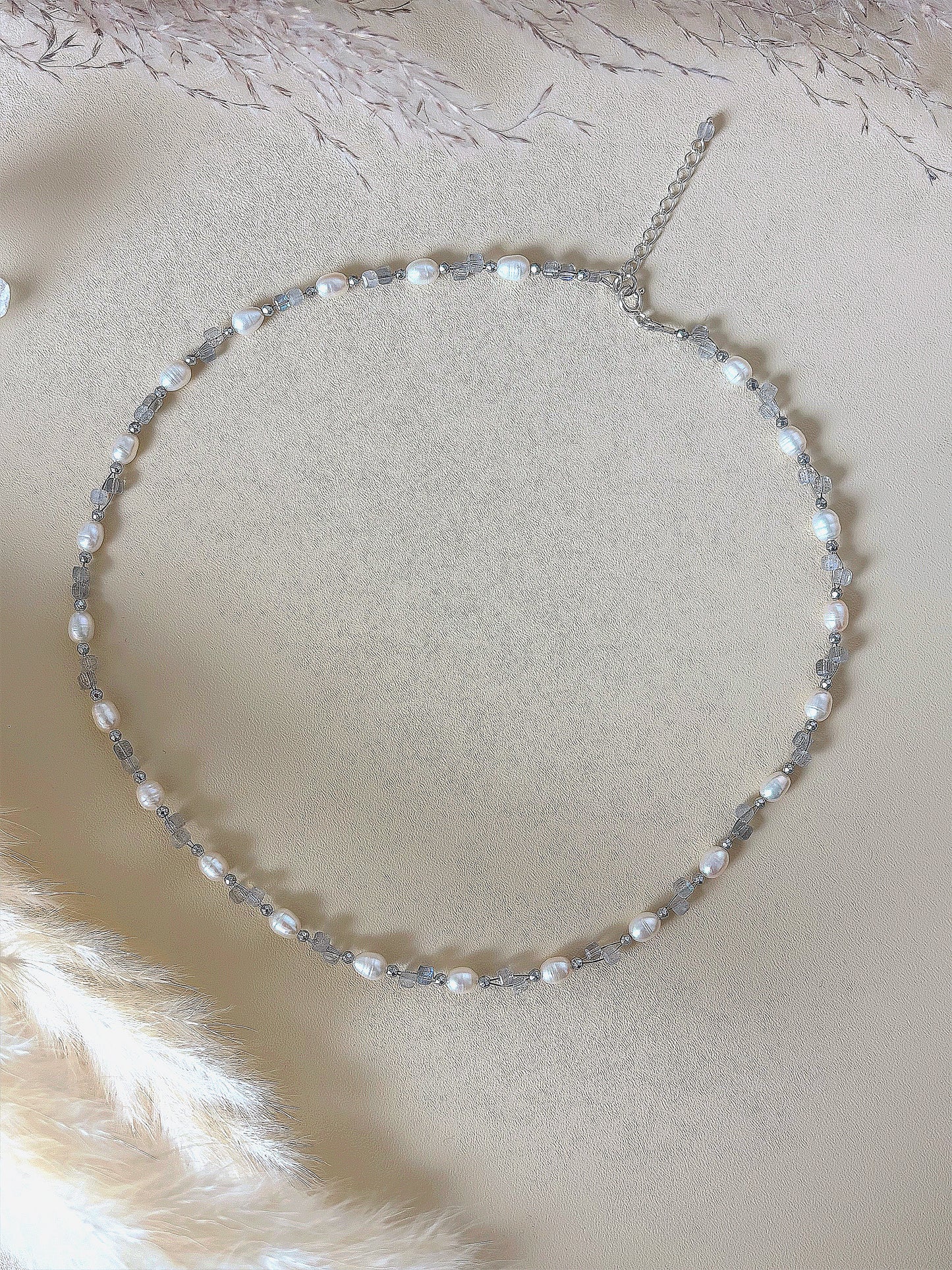 Naszyjnik LABRADORITE | PEARL