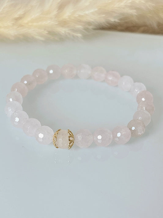 Bransoletka FLOWER ROSE QUARTZ