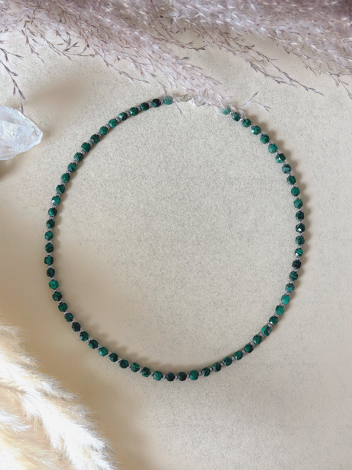 Naszyjnik MALACHITE | HEMATITE