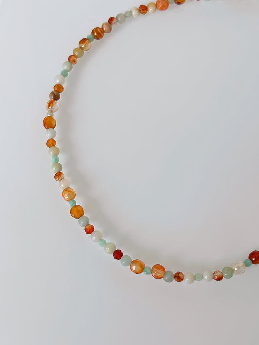 Naszyjnik AMAZONITE | CARNELIAN