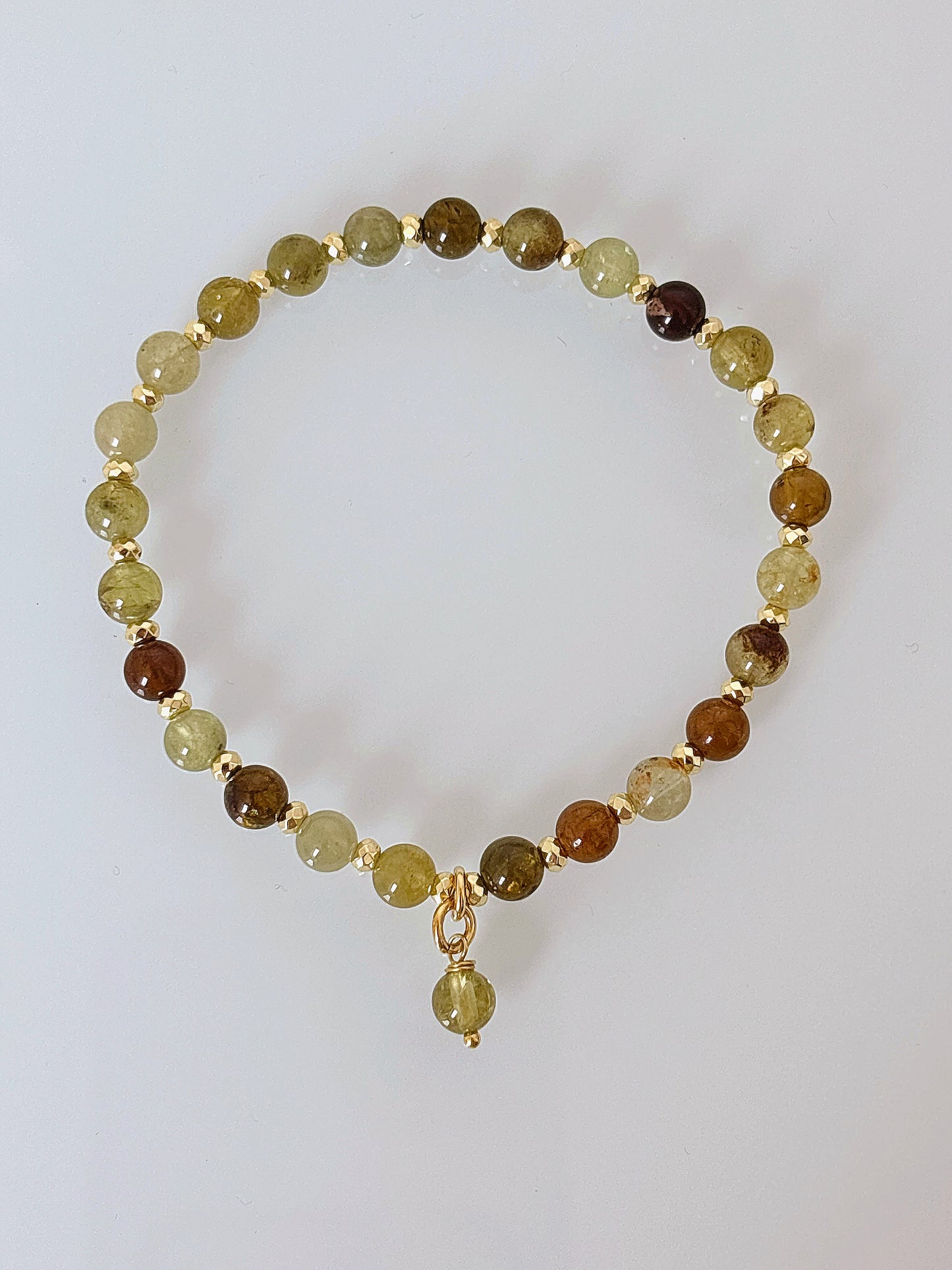 Bransoletka GREEN GARNET | HEMATITE