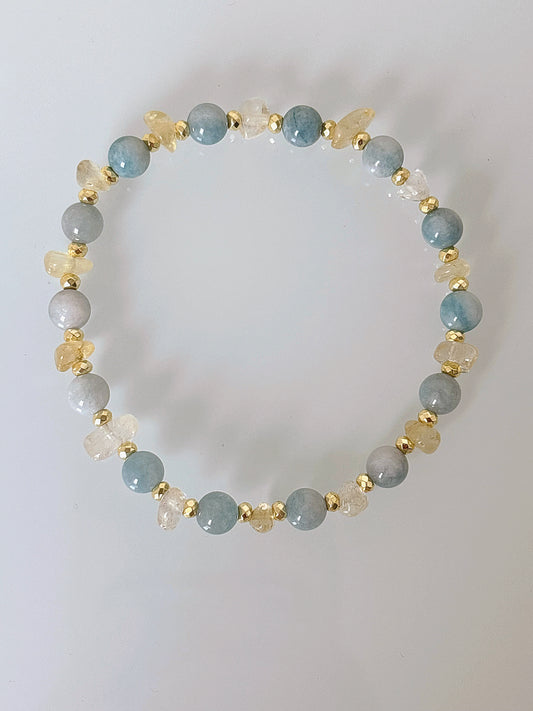 Bransoleta AQUAMARINE | CITRINE | HEMATITE