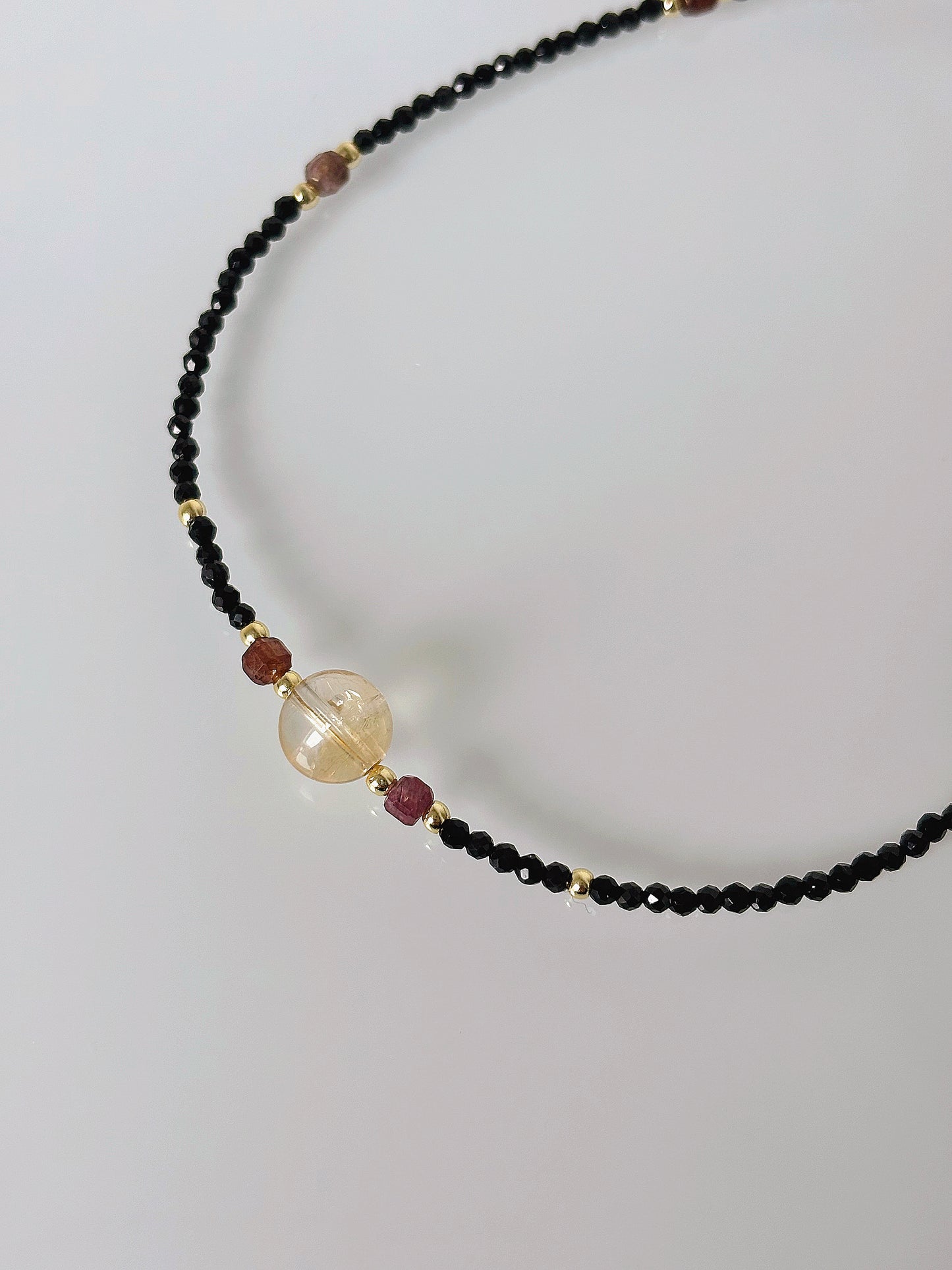 Naszyjnik ONYX | SPINEL | TOURMALINE | CITRINE