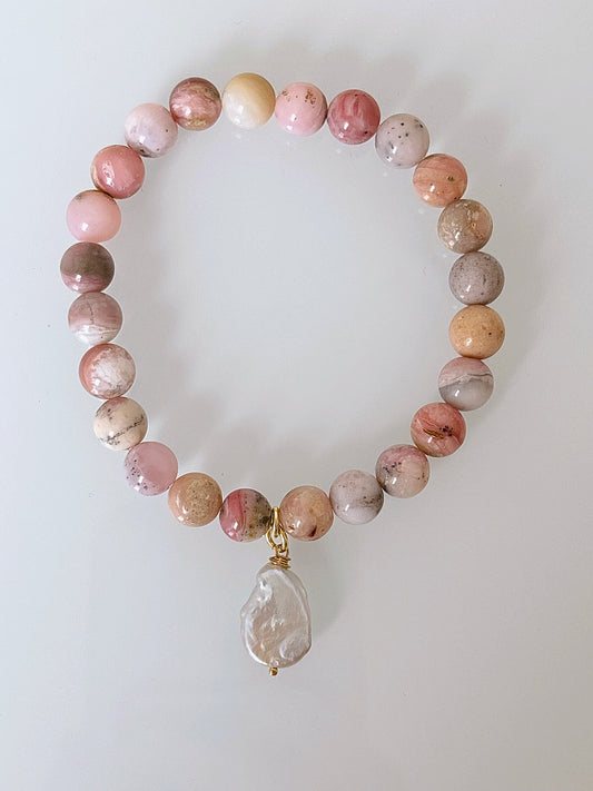 Bransoletka PINK OPAL | PEARL