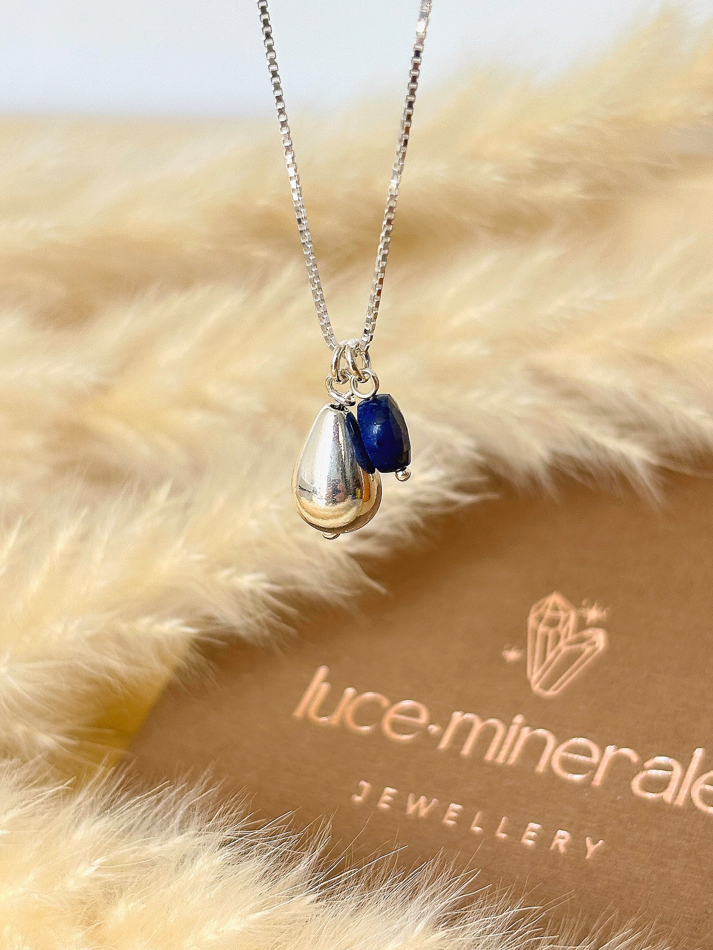 Naszyjnik SILVER DROP | LAPIS LAZULI