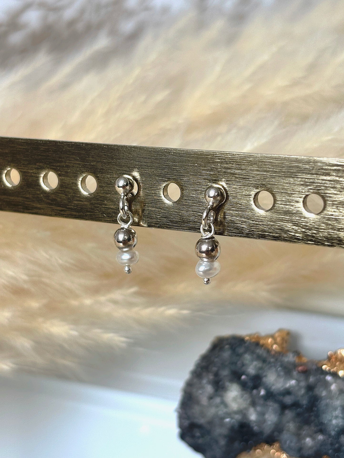 Kolczyki SILVER DOT | PEARL