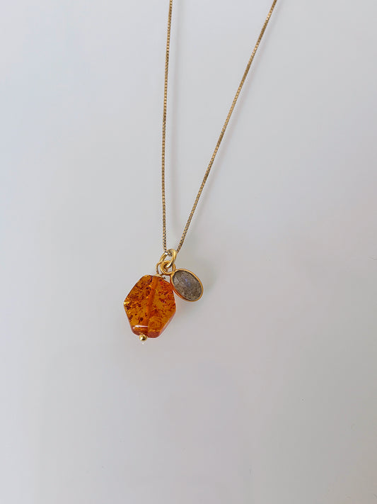 Naszyjnik AMBER | LABRADORITE