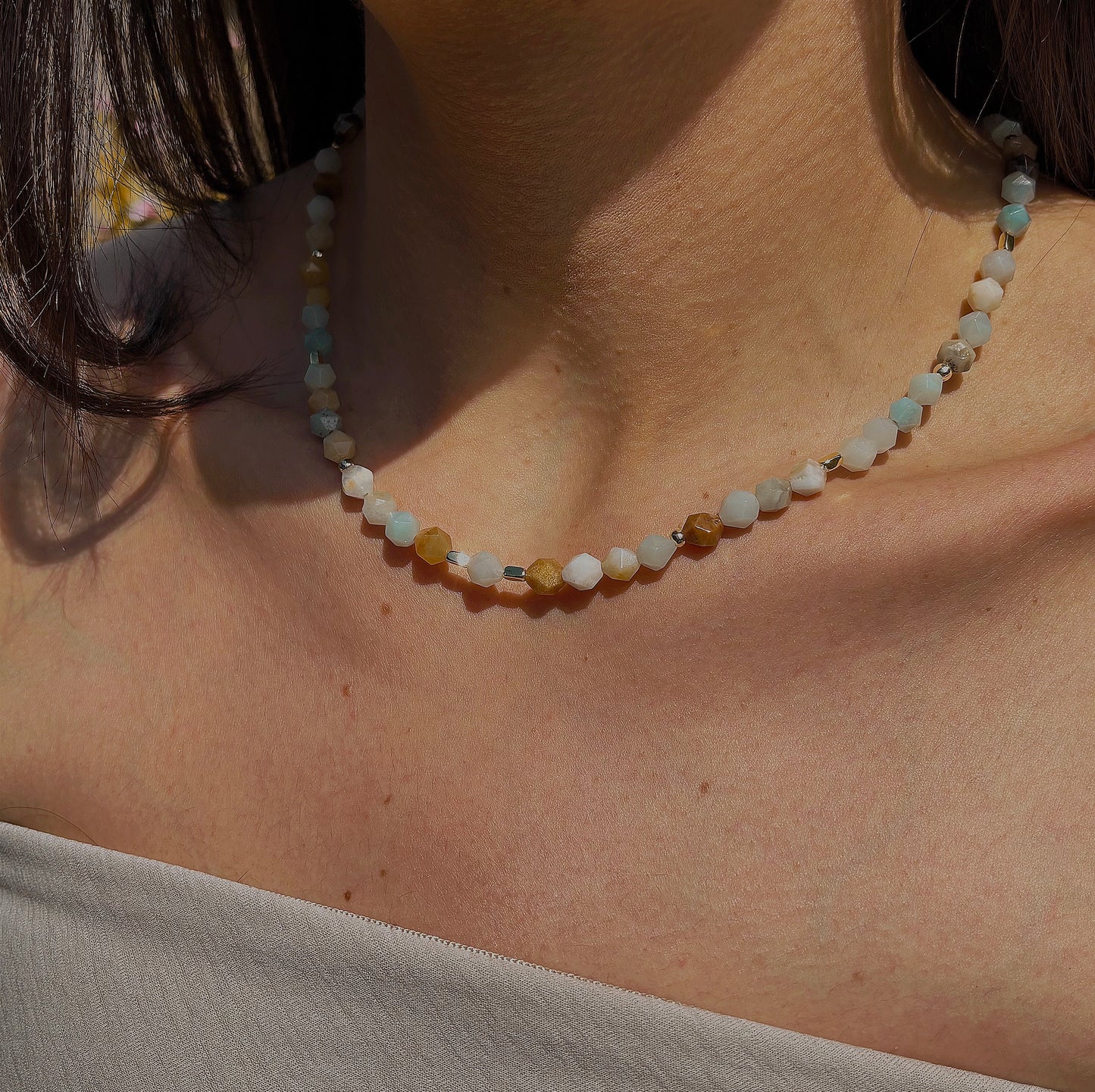Naszyjnik AMAZONITE | HEMATITE