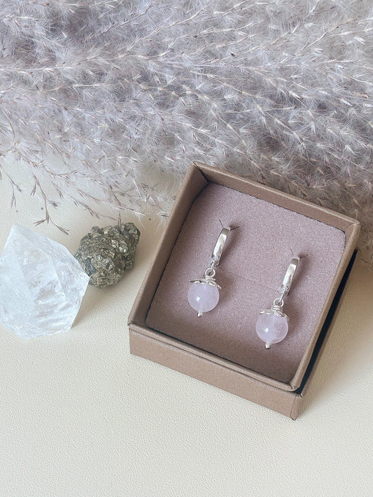 Kolczyki ROSE QUARTZ