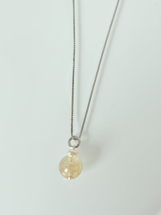 Naszyjnik CITRINE | PEARL no.2